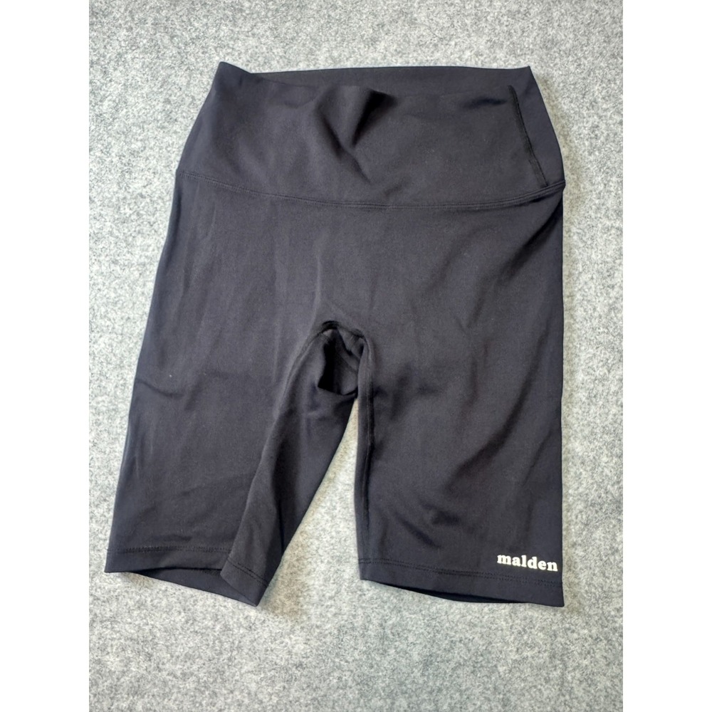 Malden Mens Black Compression Biker Shorts Tactel Lycra Size Large